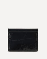 Leather Card Holder with Orb logo - BLACK | Base Blu