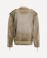 Journey leather Jacket - BEIGE | Base Blu