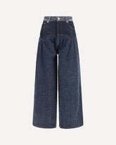 Embroidered Corset balloon Jeans - BLUE | Base Blu