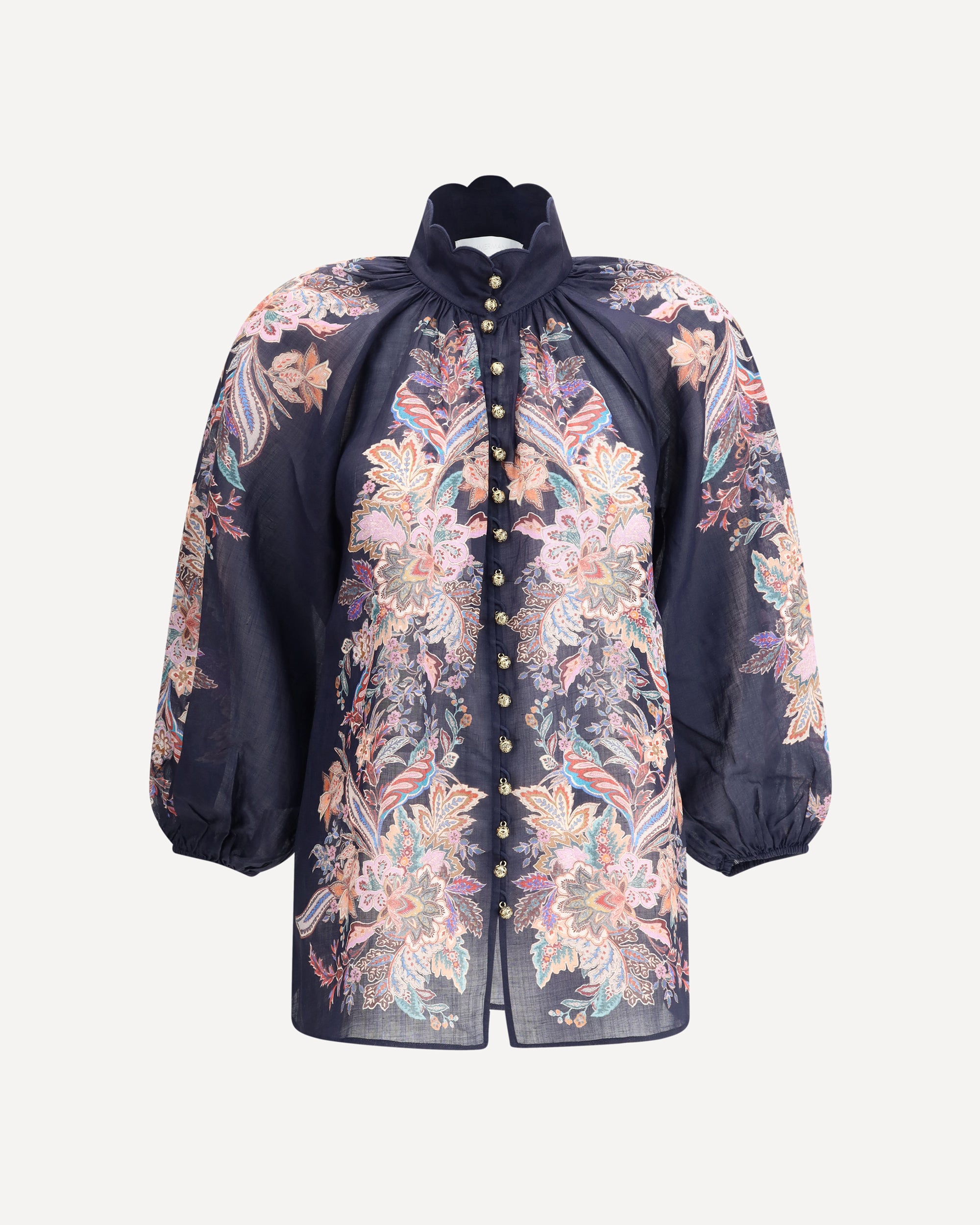 ZIMMERMANN Rhiannon Billow Blouse BLUE | Base Blu