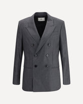 Blazer doppiopetto in lana vergine - GRIGIO | Base Blu