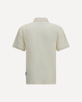 Polo in cotone con logo ricamato - CREMA  | Base Blu