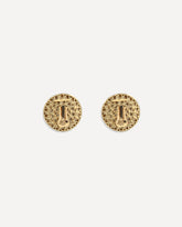 Round crystal clip-on Earrings - GOLD | Base Blu
