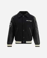 Bomber Jacket in wool - BLACK | Base Blu