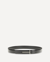 Crocodile-effect Belt - BLACK | Base Blu