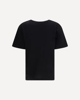 Printed Cotton T-Shirt - BLACK | Base Blu