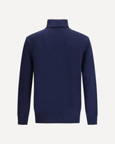 Logo turtleneck Sweater - BLUE | Base Blu