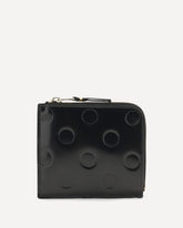 Embossed polka-dot leather Wallet - BLACK | Base Blu