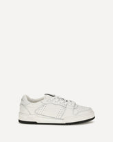 Match canvas and suede Sneakers - WHITE | Base Blu