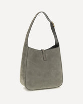 5 À 7 Supple small Bag in grained nubuck - GREY | Base Blu