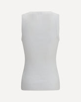 Top in cotton with crew neckline - WHITE | Base Blu