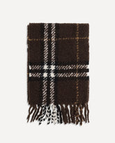 Alpaca and wool-blend Scarf - BROWN | Base Blu