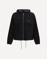Technical hooded Blouson - BLACK | Base Blu