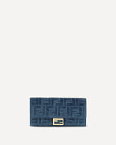 Pochette in denim stampa FF - BLU | Base Blu