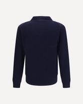 Virgin wool shawl collar Cardigan - BLUE | Base Blu