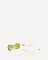 Geometric metal Sunglasses - YELLOW | Base Blu