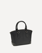 Leather Handbag - BLACK | Base Blu
