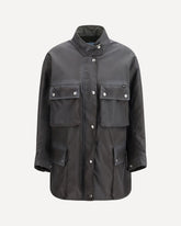 Re-Nylon Jacket with flap pockets - GREY | Base Blu