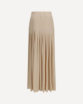 Gonna lunga in crêpe di viscosa - CREMA  | Base Blu