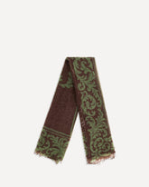 Soufflé cashmere Scarf with baroque motif - MULTICOLOUR | Base Blu