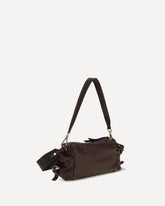 Small Explore Shoulder Bag in nappa leather - BROWN | Base Blu