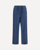 Lightweight wide-leg denim Pants - BLUE | Base Blu