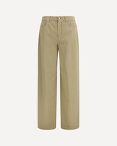Baggy Pants in pure cotton satin - BEIGE | Base Blu
