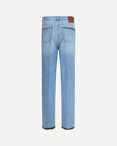 Jeans with floral details - LIGHT BLUE | Base Blu