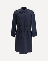 Highbury mixed cotton Trench - BLUE | Base Blu