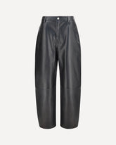Ece Barrel leather Pants - BLACK | Base Blu