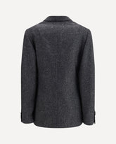 Three-Button Tweed Jacket - GREY | Base Blu