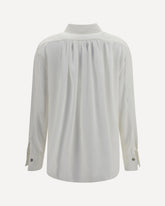 Silk Shirt with back gathering - WHITE | Base Blu