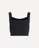 Tweed crop Top - BLACK | Base Blu