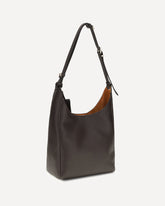 Leather Shoulder Bag - BROWN | Base Blu