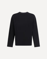 Crewneck long sleeve T-shirt - BLACK | Base Blu