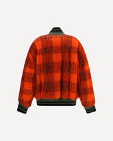 Oversized mohair-blend Bomber Jacket - ORANGE | Base Blu