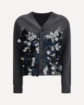 Cardigan in Lana con Paillettes - GRIGIO | Base Blu