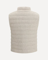 Cotton padded Vest with sequins - CREAM | Base Blu
