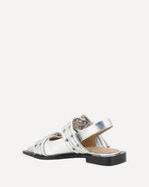 Ballerine Buckle Metallic - ARGENTO | Base Blu