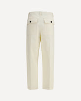 Pantaloni in cotone - CREMA  | Base Blu