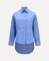 Asymmetric long-sleeve Shirt - LIGHT BLUE | Base Blu