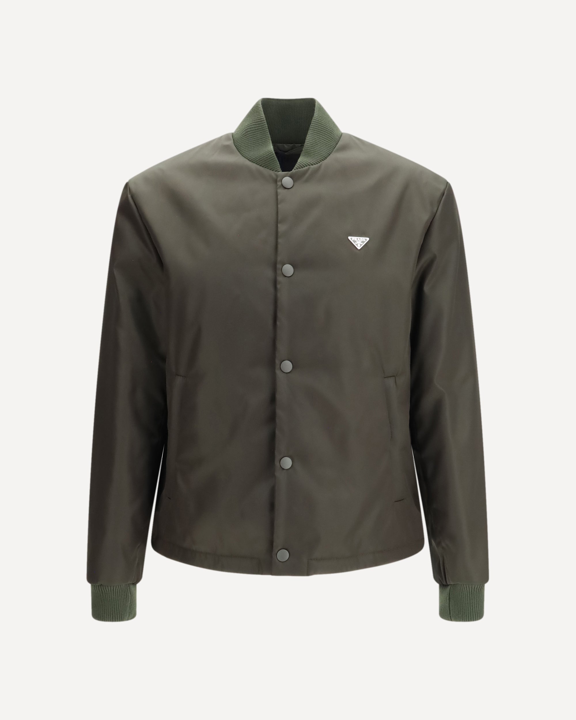 PRADA Nylon bomber Jacket GREEN | Base Blu