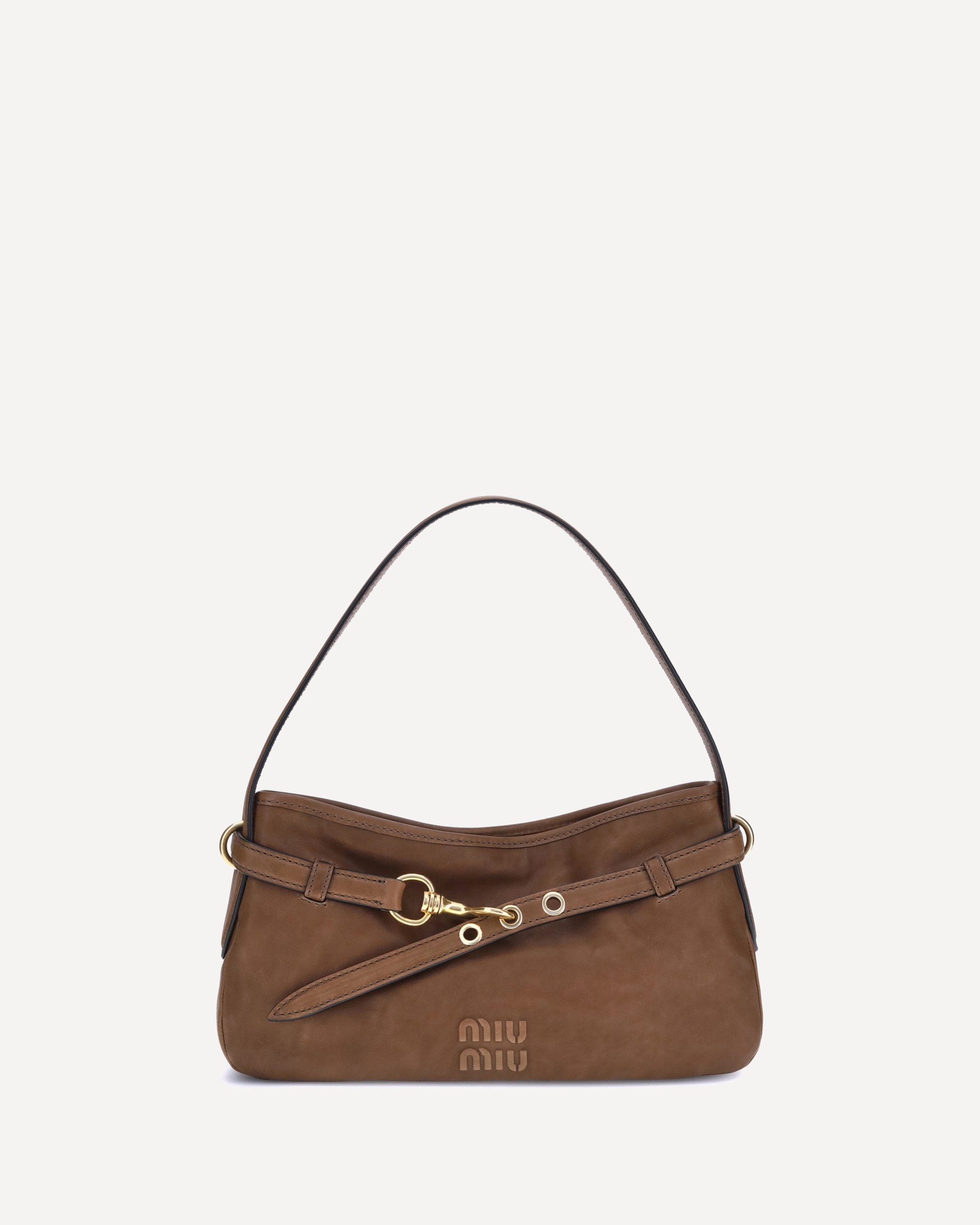 MIU MIU Aventure Shoulder Bag BROWN | Base Blu
