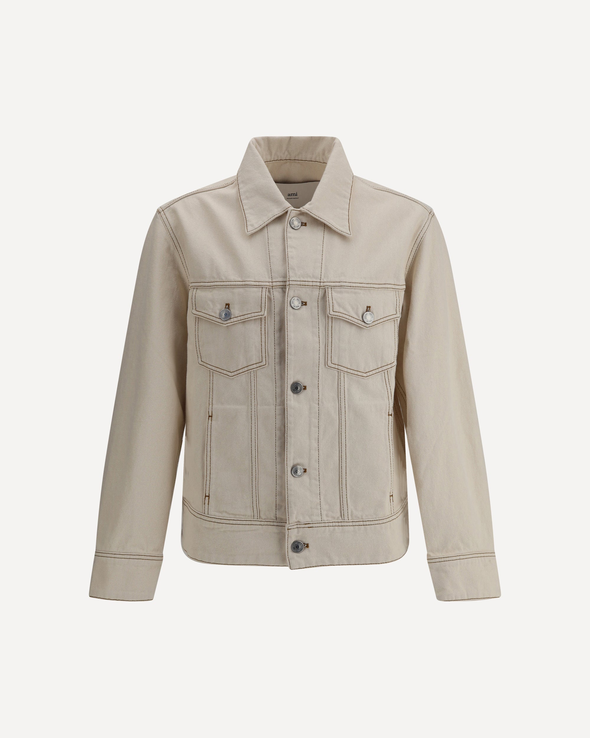 トップス BIBIY. CREAM DENIM JACKET AMI PARIS Denim Jacket CREAM | Base Blu