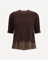 Denim detail Sweater - BLUE | Base Blu