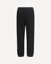 Cotton Sweatpants with logo patch - BLACK | Base Blu