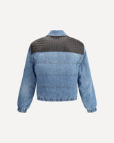 Giacca in Denim con collo in Pelle - BLU | Base Blu