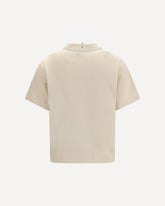 Logo cotton T-shirt - CREAM | Base Blu