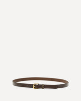 Cassandre rectangular Buckle Belt - BROWN | Base Blu