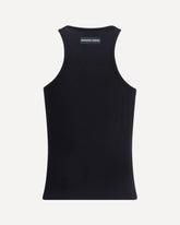 Ribbed Moon Tank Top - BLACK | Base Blu